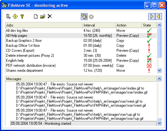 Screenshot of FileMove SE 1.0